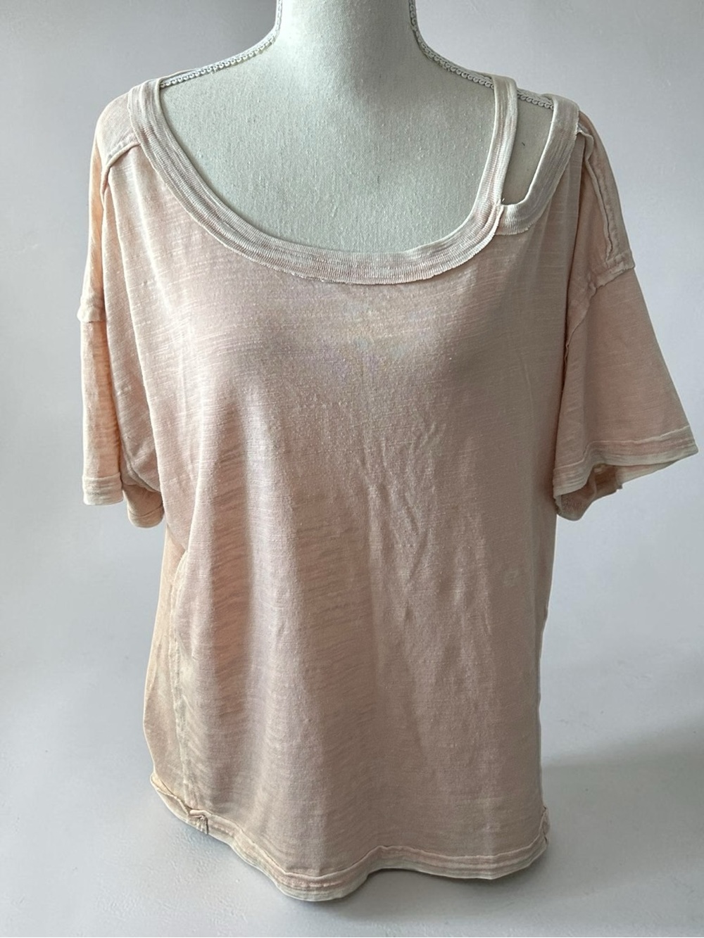 We The Free Short Sleeve Tee in Pale Blush Pink
